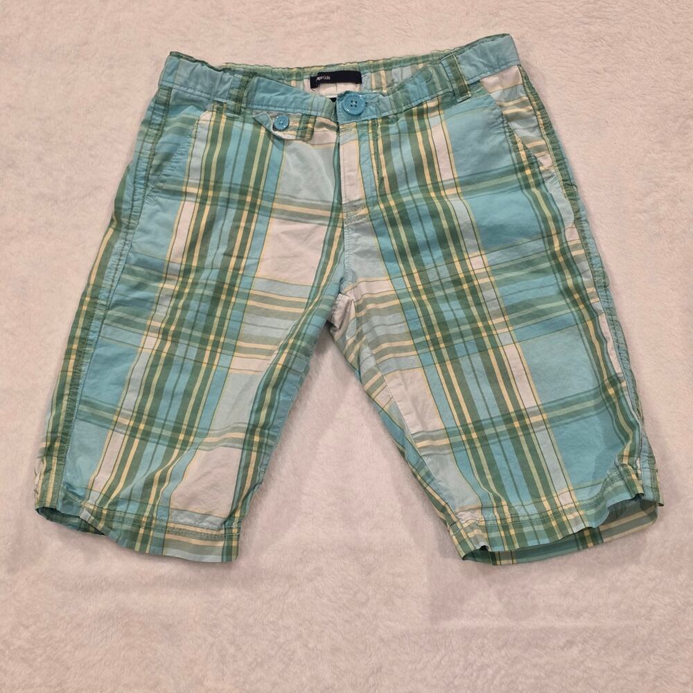 Gap Kids Boys Size 10 Plaid Shorts Blue Green
